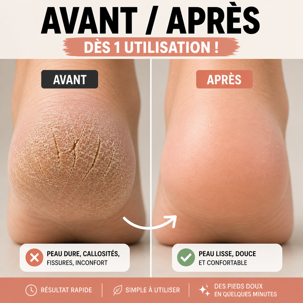 GlowFeet Care™ – Des talons doux et nets dès la première utilisation